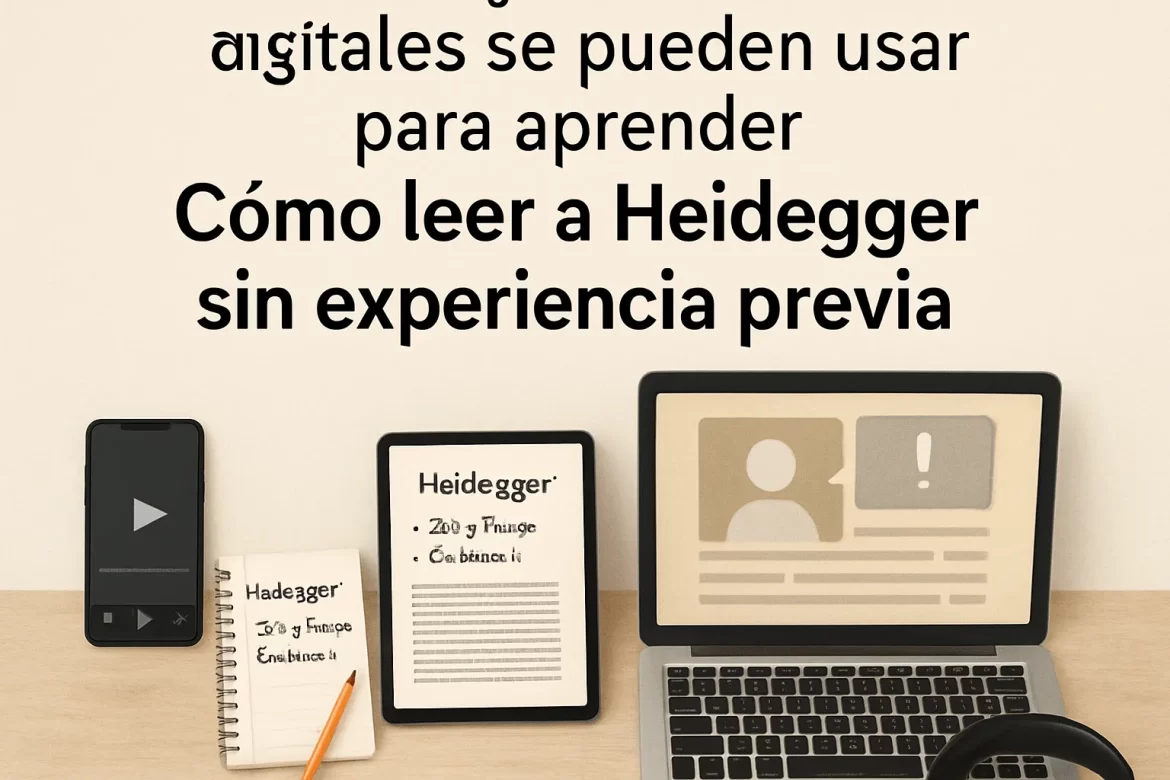 qué herramientas digitales se pueden usar para aprender Cómo leer a Heidegger sin experiencia previa