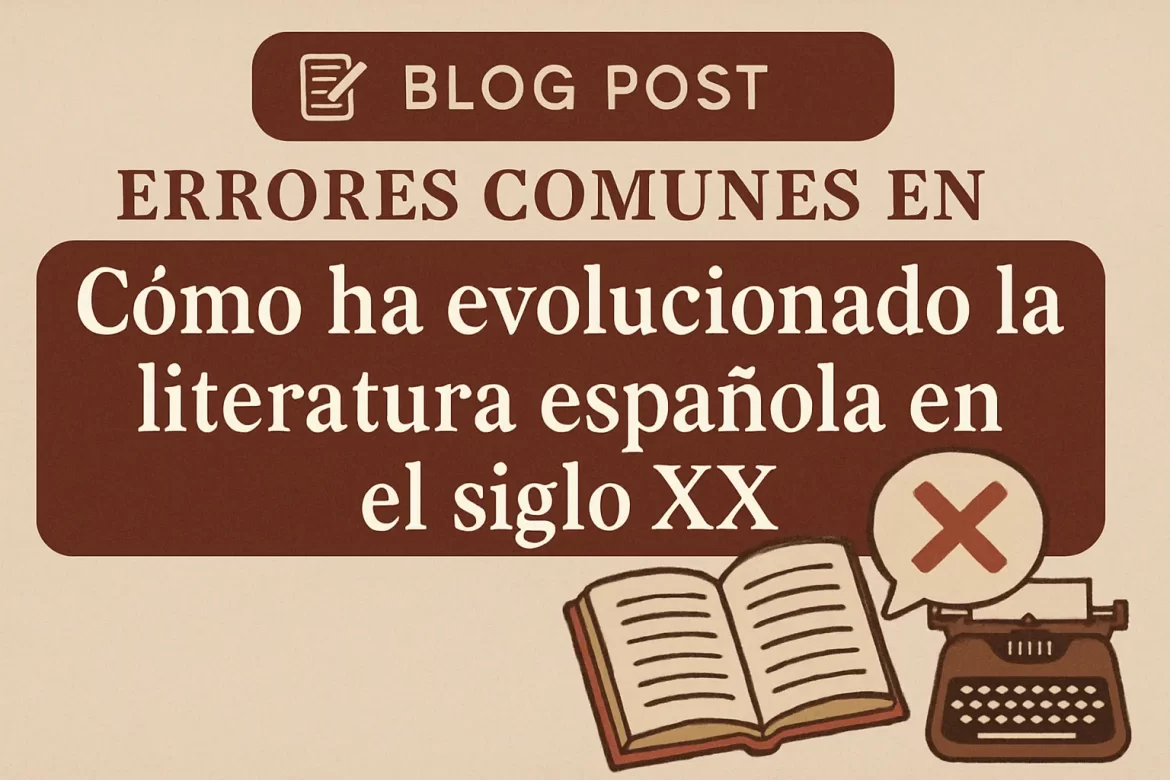 errores comunes en Cómo ha evolucionado la literatura española en el siglo XX