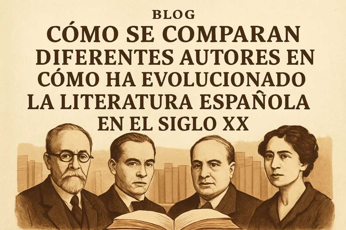cómo se comparan diferentes autores en Cómo ha evolucionado la literatura española en el siglo XX