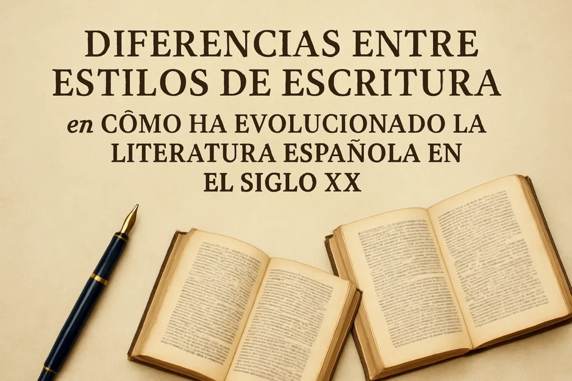 diferencias entre estilos de escritura en Cómo ha evolucionado la literatura española en el siglo XX