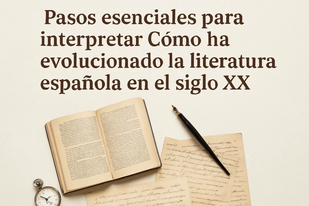 pasos esenciales para interpretar Cómo ha evolucionado la literatura española en el siglo XX