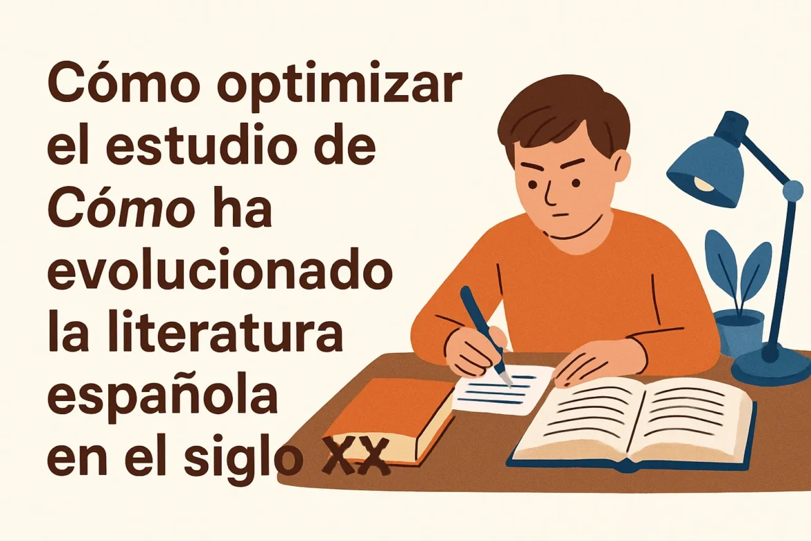 cómo optimizar el estudio de Cómo ha evolucionado la literatura española en el siglo XX