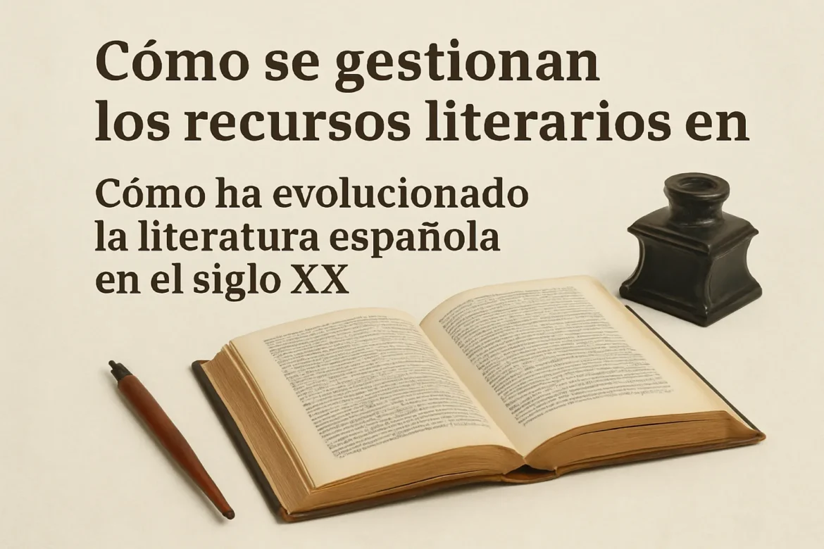 cómo se gestionan los recursos literarios en Cómo ha evolucionado la literatura española en el siglo XX