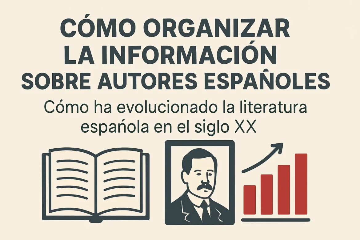 cómo organizar la información sobre autores españoles Cómo ha evolucionado la literatura española en el siglo XX