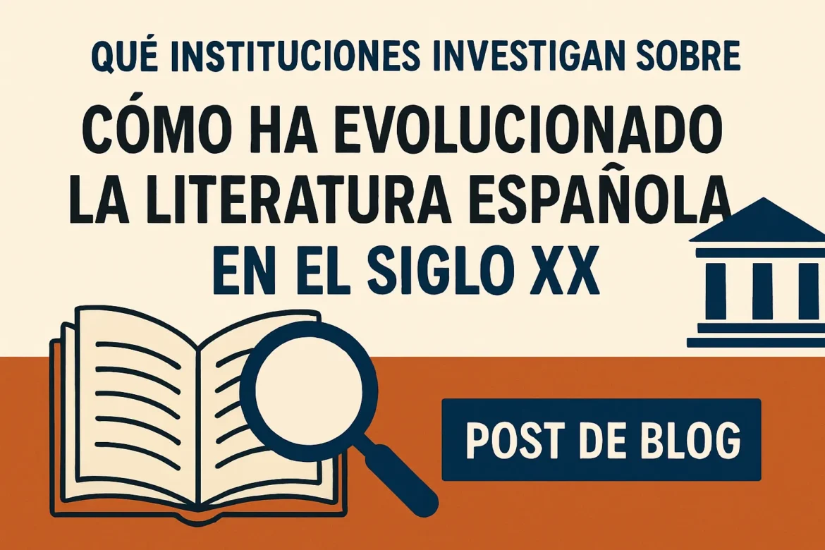 qué instituciones investigan sobre Cómo ha evolucionado la literatura española en el siglo XX