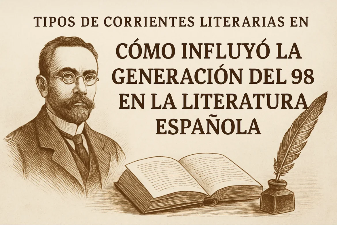 tipos de corrientes literarias en Cómo influyó la Generación del 98 en la literatura española