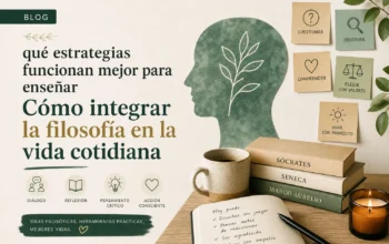 qué estrategias funcionan mejor para enseñar Cómo integrar la filosofía en la vida cotidiana
