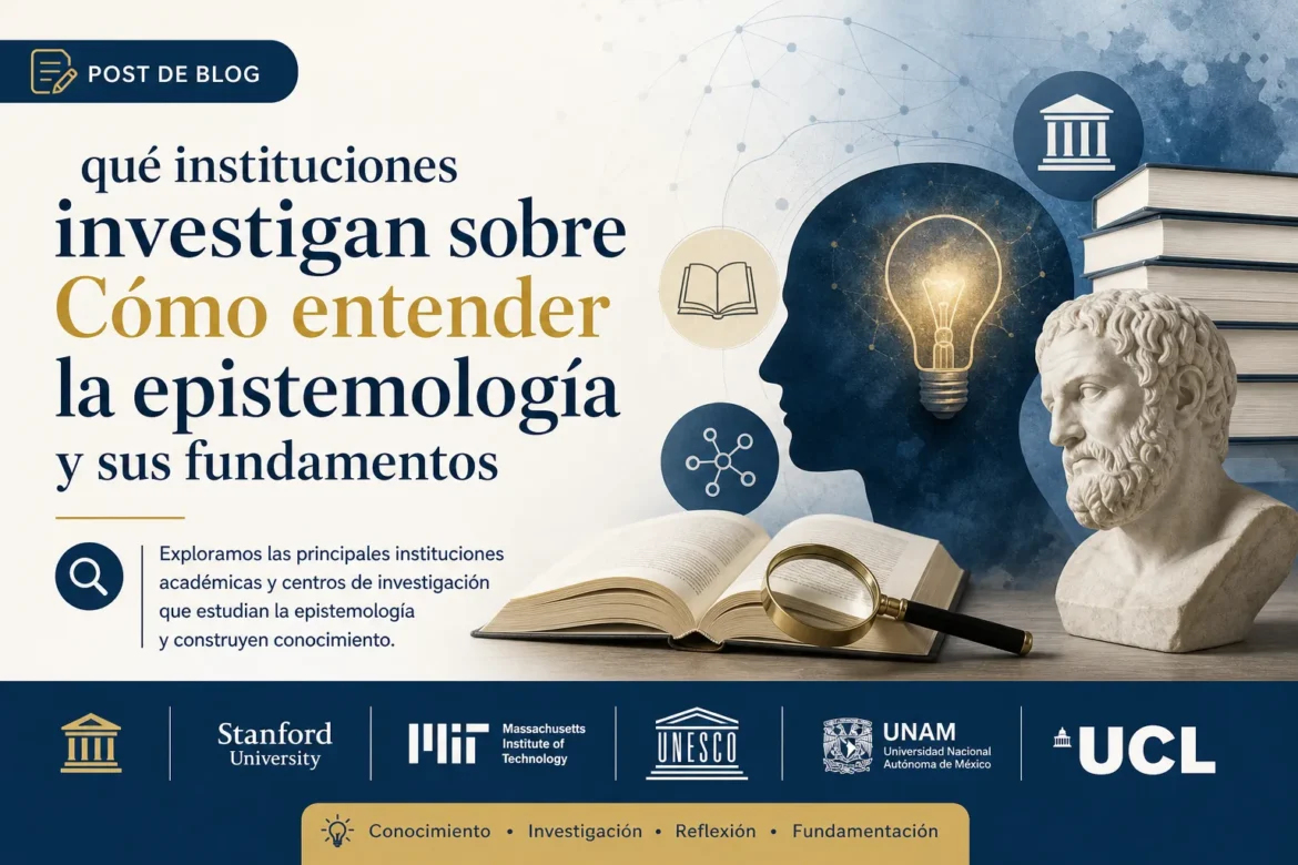 qué instituciones investigan sobre Cómo entender la epistemología y sus fundamentos
