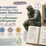 cómo organizar la información sobre corrientes filosóficas Cómo reflexionar filosóficamente sobre el arte