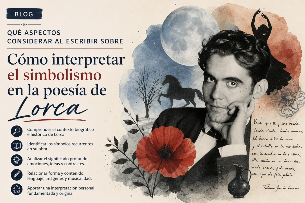 qué aspectos considerar al escribir sobre Cómo interpretar el simbolismo en la poesía de Lorca